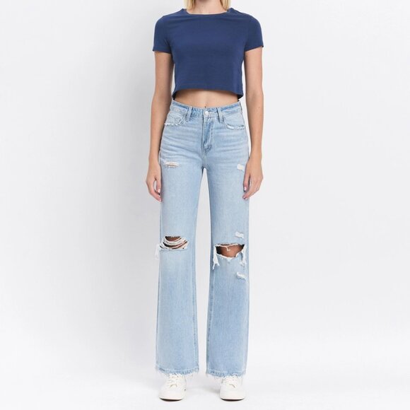 VERVET BY FLYING MONKEY Denim - 029 - 90'S Vintage Super High Rise Flare Jeans in Western Promise
